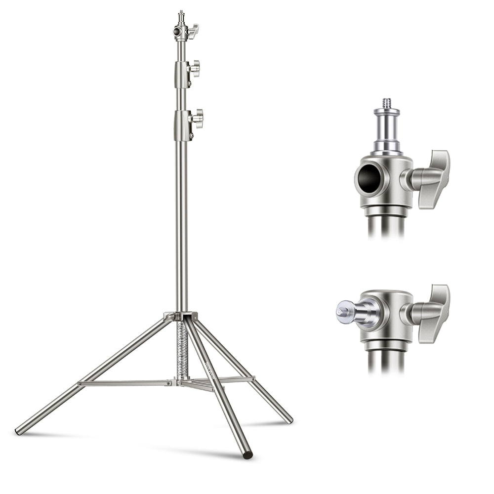 NEEWER ST-280SS stainless steel light stand with mounting adapter details